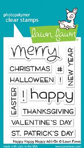 Lawn Fawn - Clear Stamps - Happy Happy Happy Add-On