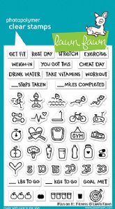 Lawn Fawn - Clear Stamps - Plan On It: Fitness