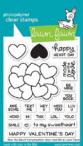 Lawn Fawn - Clear Stamps - How You Bean? Conversation Heart Add-On