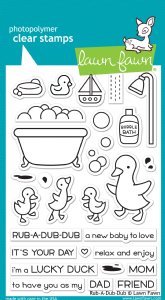 Lawn Fawn - Clear Stamps - Rub-A-Dub-Dub