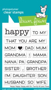 Lawn Fawn - Clear Stamps - Happy Happy Happy Add-On: Family