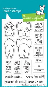 Lawn Fawn - Clear Stamps - Slow Down And Enjoy