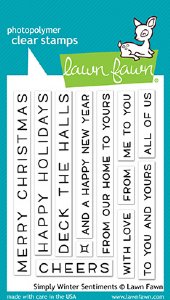 Lawn Fawn - Clear Stamps - Simply Winter Sentiments