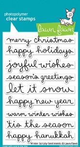 Lawn Fawn - Clear Stamps - Winter Scripty Sentiments