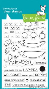 Lawn Fawn - Clear Stamps - Be Hap-pea