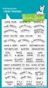 Lawn Fawn - Clear Stamps - Reveal Wheel Spring Sentiments