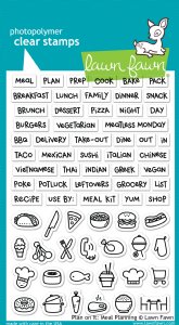 Lawn Fawn - Clear Stamps - Plan On It: Meal Planning