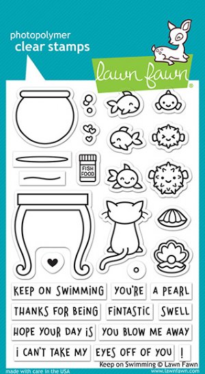 Lawn Fawn - Clear Stamps - Keep on Swimming