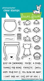 Lawn Fawn - Clear Stamps - Keep on Swimming