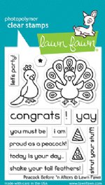 Lawn Fawn - Clear Stamps - Peacock Before 'n Afters