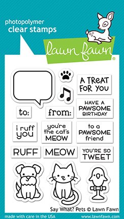 Lawn Fawn - Clear Stamps - Say What? Pets