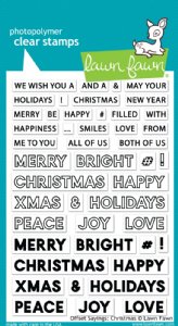 Lawn Fawn - Clear Stamps - Offset Sayings: Christmas