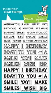 Lawn Fawn - Clear Stamps - Offset Sayings: Birthday