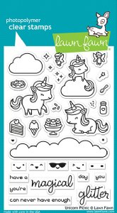 Lawn Fawn - Clear Stamps - Unicorn Picnic