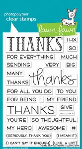Lawn Fawn - Clear Stamps - Thanks Thanks Thanks