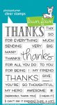 Lawn Fawn - Clear Stamps - Thanks Thanks Thanks