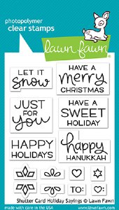 Lawn Fawn - Clear Stamps - Shutter Card Holiday Sayings