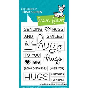 Lawn Fawn - Clear Stamp - Long Distance Hugs