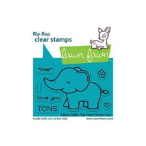 Lawn Fawn - Clear Stamp - Elphie Selfie Flip-Flop