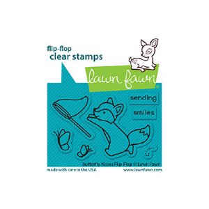 Lawn Fawn - Clear Stamp - Butterfly Kisses Flip-Flop