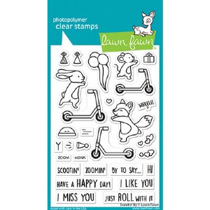 Lawn Fawn - Clear Stamp - Scootin' By