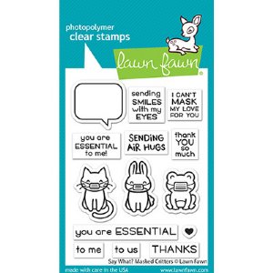 Lawn Fawn - Clear Stamp - Say What? Masked Critters