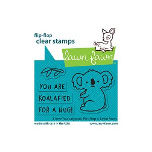 Lawn Fawn - Clear Stamp - I Love You(calyptus) Flip-Flop