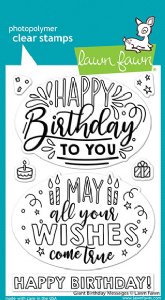Lawn Fawn - Clear Stamp - Giant Birthday Messages