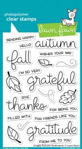 Lawn Fawn - Clear Stamp - Scripty Autumn Sentiments