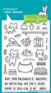 Lawn Fawn - Clear Stamp - Purrfectly Wicked  