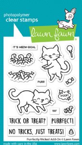 Lawn Fawn - Clear Stamp - Purrfectly Wicked Add-On