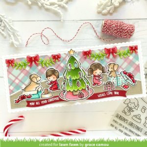 Lawn Fawn - Clear Stamp - Furry And Bright