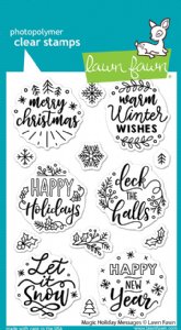 Lawn Fawn - Clear Stamp - Magic Holiday Messages
