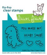 Lawn Fawn - Clear Stamp - RAWR Flip-Flop