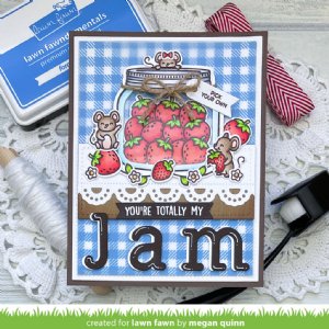 Lawn Fawn - Clear Stamp - How You Bean? Strawberries Add-On