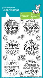 Lawn Fawn - Clear Stamp - Magic Spring Messages