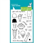 Lawn Fawn - Clear Stamps - Here's The Scoop