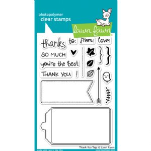 Lawn Fawn - Clear Stamps - Thank You Tags