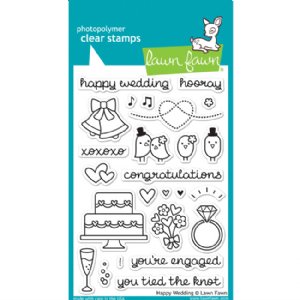 Lawn Fawn - Clear Stamps - Happy Wedding