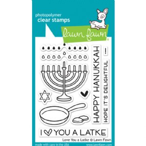 Lawn Fawn - Clear Stamps - Love You A Latke
