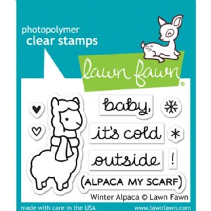 Lawn Fawn - Clear Stamps - Winter Alpaca