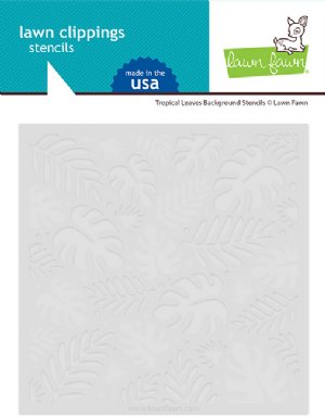 Lawn Fawn - Stencil Pack - Tropical Leaves Background
