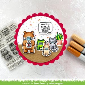 Lawn Fawn - Clear Stamp - Say What? Masked Critters