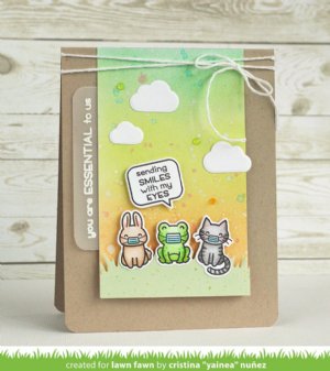 Lawn Fawn - Clear Stamp - Say What? Masked Critters