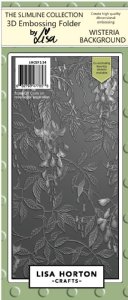 Lisa Horton - 3D Embossing Folder - Wisteria Background