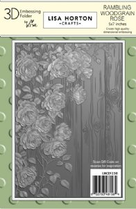 That Craft Place - Embossing Folder - Woodgrain Rose 