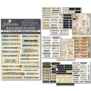 Ciao Bella - Mixed Media Sticker Set - Little Words