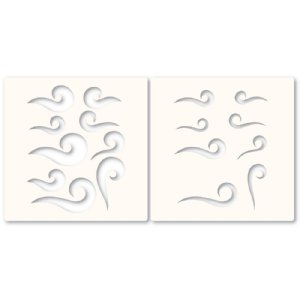 Memory Box - Stencil Set - Curling Waves (2pc)