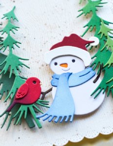 Memory Box - Die - Snowman and Birdie Friend