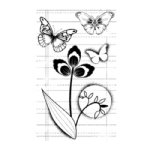 Memory Box - Wood Stamp - Butterfly Study